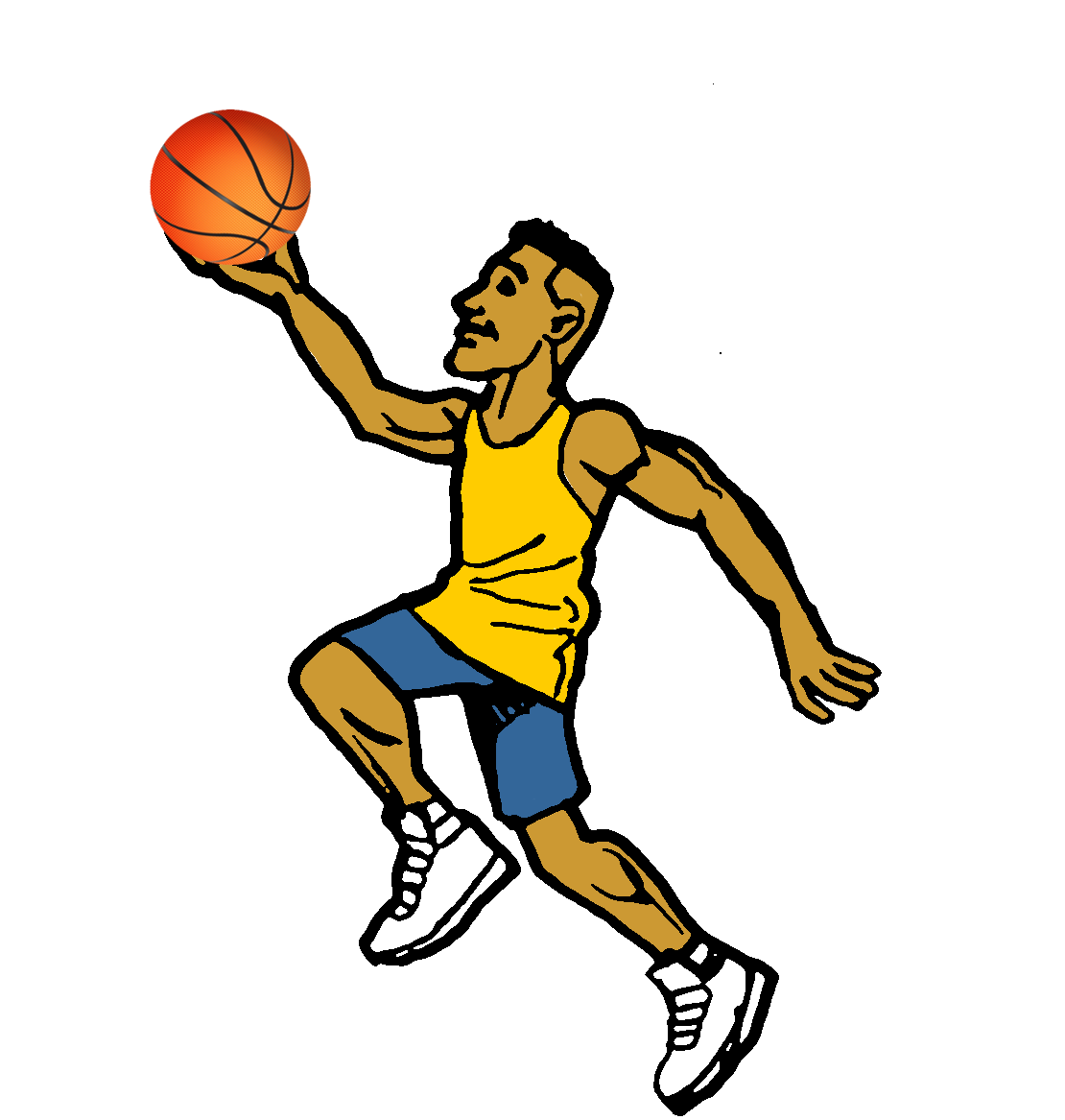 free clipart of a male playing basketball 10321 - aftershockclipart.com