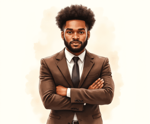 business portrait young man