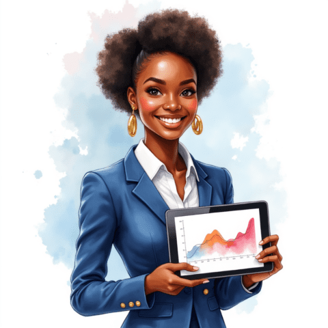 businesswoman data analytics