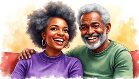 happy couple portrait