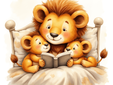 lion family storytime