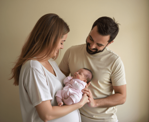 family with newborn