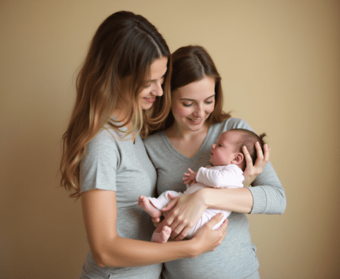 mother and baby portrait