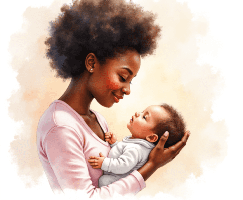 mother baby portrait