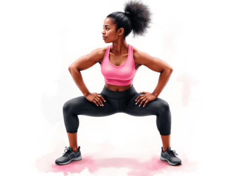 free clip art of black person fitness pose (6)