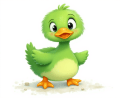 free clipart illustration of a cute duck (2)