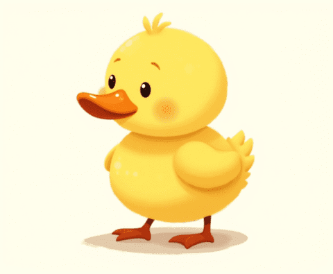 free clipart illustration of a cute duck (3)