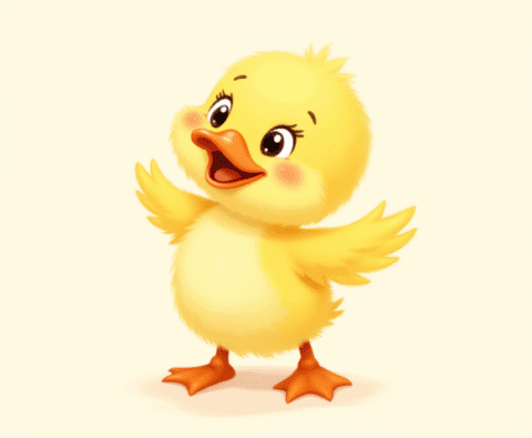 free clipart illustration of a cute duck (5)