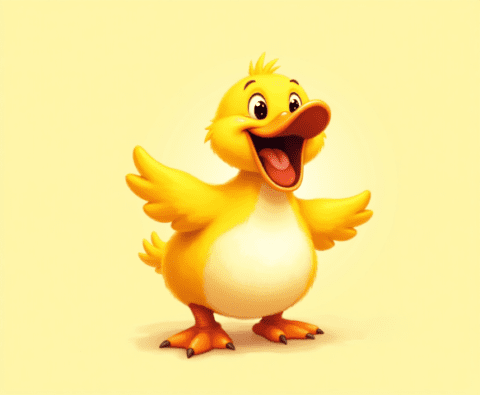 free clipart illustration of a cute duck (7)