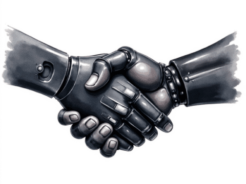 free clipart illustration of a robot hand (2)