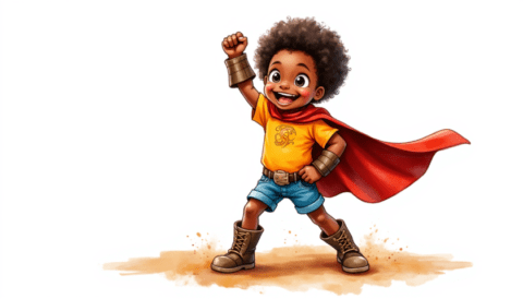 free clipart illustration of black person celebrating at birthday party (14)