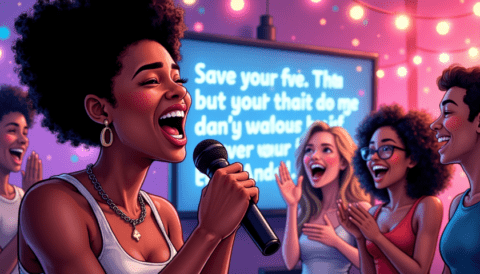 free clipart illustration of black person celebrating at birthday party (17)