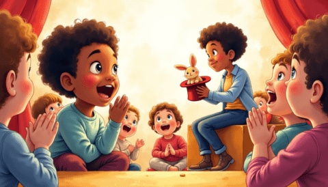 free clipart illustration of black person celebrating at birthday party (18)