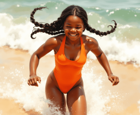 free clipart illustration of couple on vacation (8)