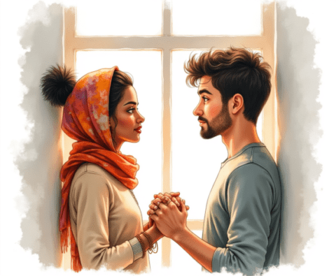 free clipart illustration of snuggling together (5)