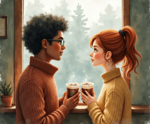 free clipart illustration of snuggling together (6)