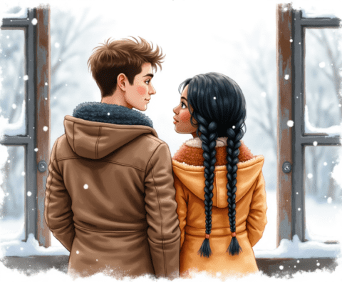 free clipart illustration of snuggling together (7)