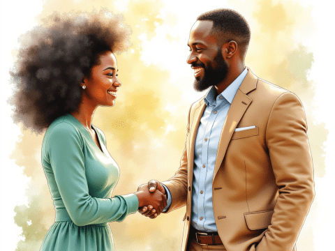 free clipart of black business people handshake (12)