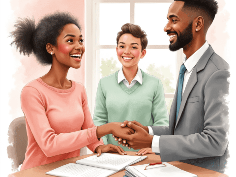 free clipart of black business people handshake (14)