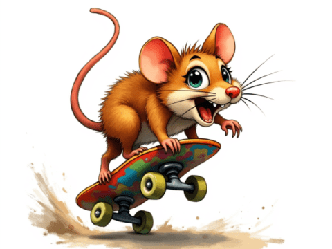 Free clipart illustration of a rat (6)
