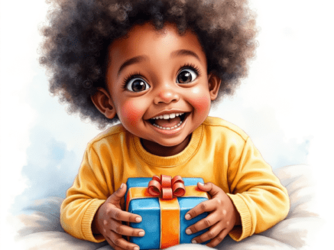 Free clipart illustration of birthday present (1)