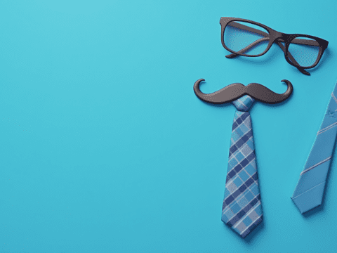 free clipart fathers day blue background necktie and glasses (3)