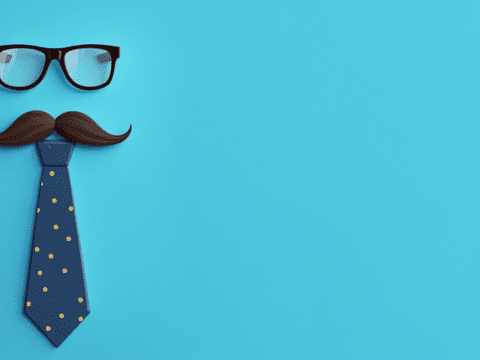 free clipart fathers day blue background necktie and glasses (4)