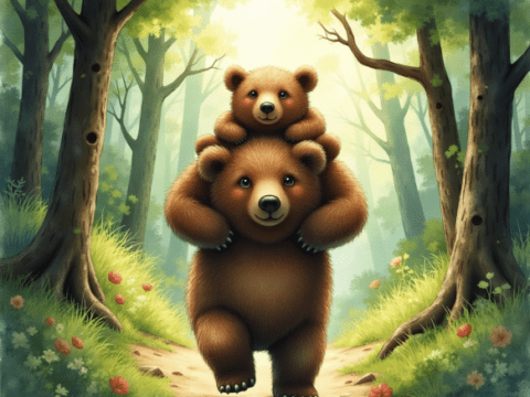 free clipart illustration of animal themed fathers day concept (10)