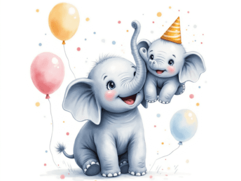 free clipart illustration of animal themed fathers day concept (2)