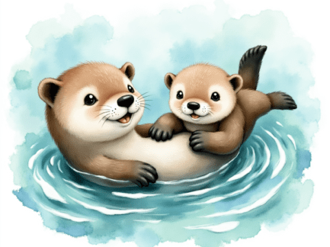 free clipart illustration of animal themed fathers day concept (5)