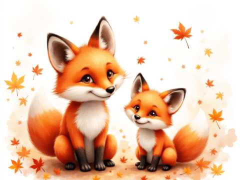 free clipart illustration of animal themed fathers day concept (8)