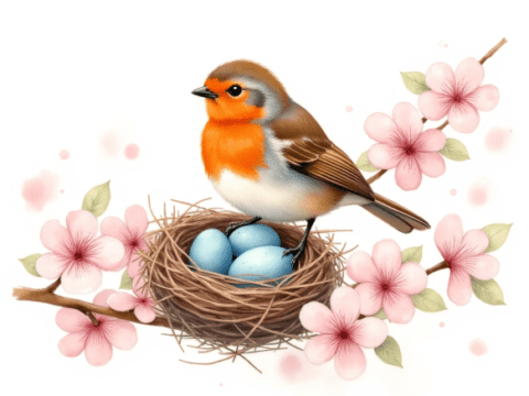 free clipart illustration of animal themed mothers day concept (1)