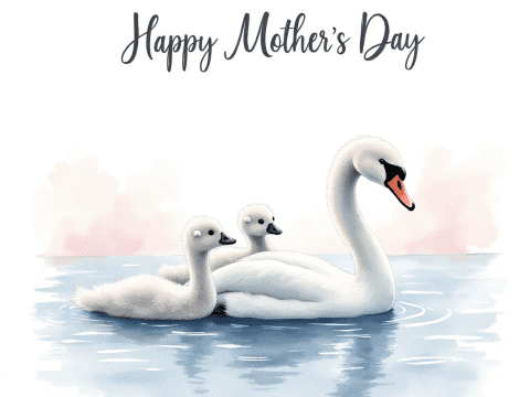 free clipart illustration of animal themed mothers day concept (11)