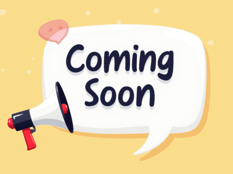 free clipart illustration of coming soon design template with megaphone and word balloon (9)