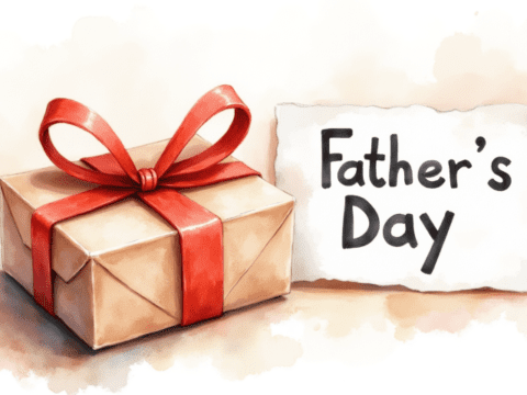 free clipart illustration of fathers day gift box