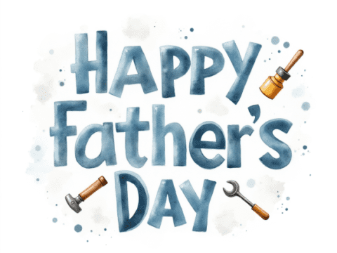 free clipart illustration of happy fathers day text concept design background (5)