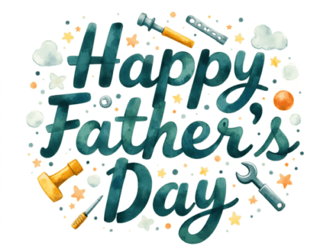 free clipart illustration of happy fathers day text concept design background (8)