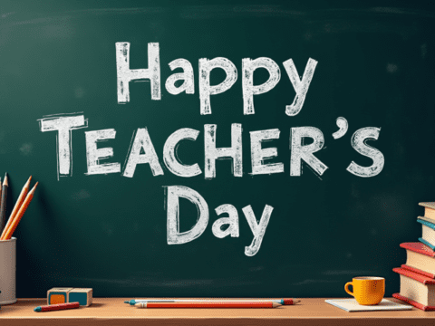 free clipart illustration of happy teachers day black board concept template (24)