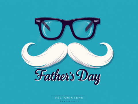 free clipart image of fathers day mustache text concept design template (11)