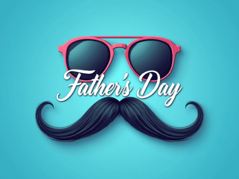 free clipart image of fathers day mustache text concept design template (13)