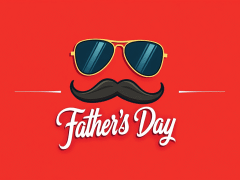 free clipart image of fathers day mustache text concept design template (17)