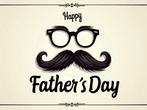 free clipart image of fathers day mustache text concept design template (4)