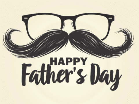 free clipart image of fathers day mustache text concept design template (5)